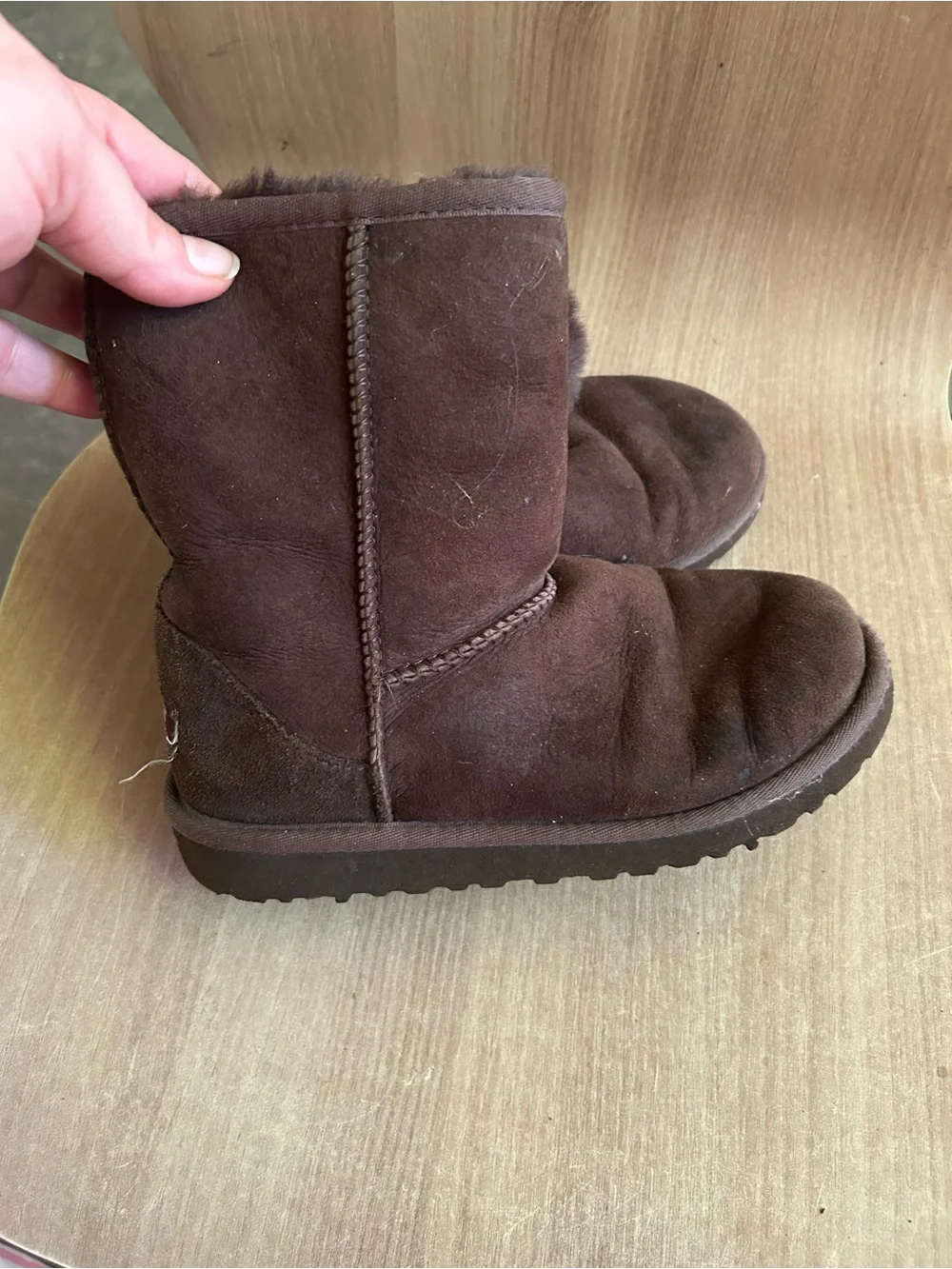 Kids Cozy Faux-Shearling Brown Winter Boots Uggs